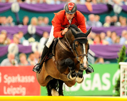 Christian Ahlmann muss auf einen Start bei der EM in Madrid verzichten weil Taloubet Z eine Sehnenreizung hat. Foto: Frieler